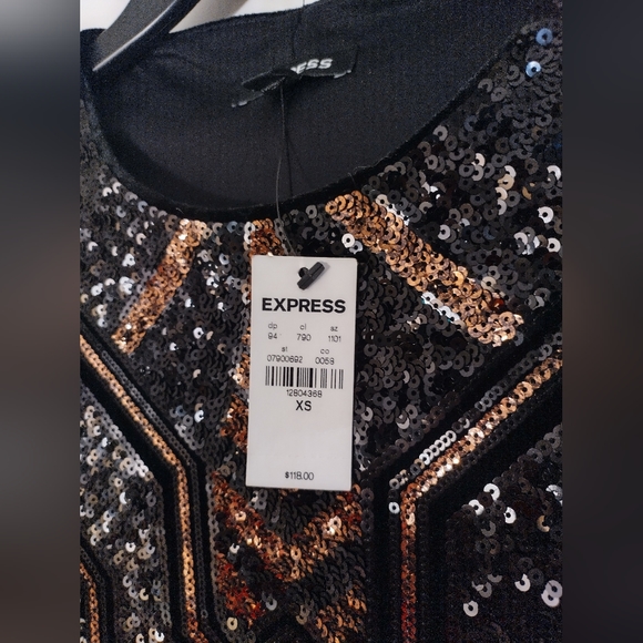 Express Shimmery Holiday Dress NWT - Picture 8 of 8